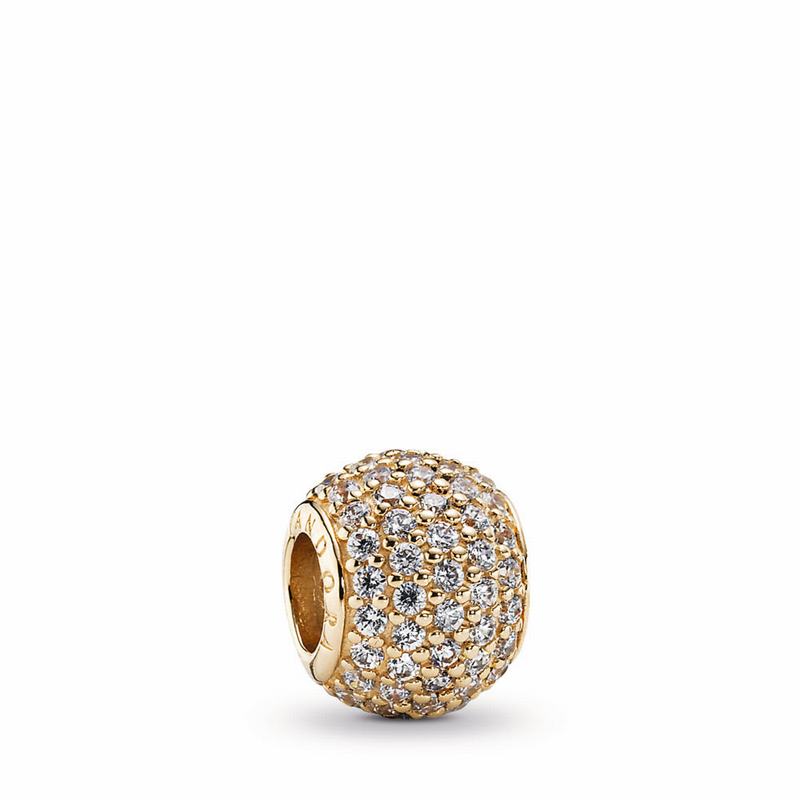 Pandora Pavé Lights Charm NZ, 14k Gold (613809-KTO)